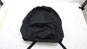 Evans Black Classic Backpack Front Zipper Pocket School Travel Book Bag M Unisex